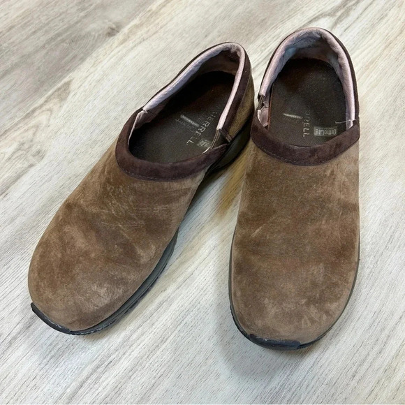 Merrell Encore Slip-on Clog Mule Hikers Adam’s Dark Earth Suede / Women’s Size 8 - Picture 2 of 10